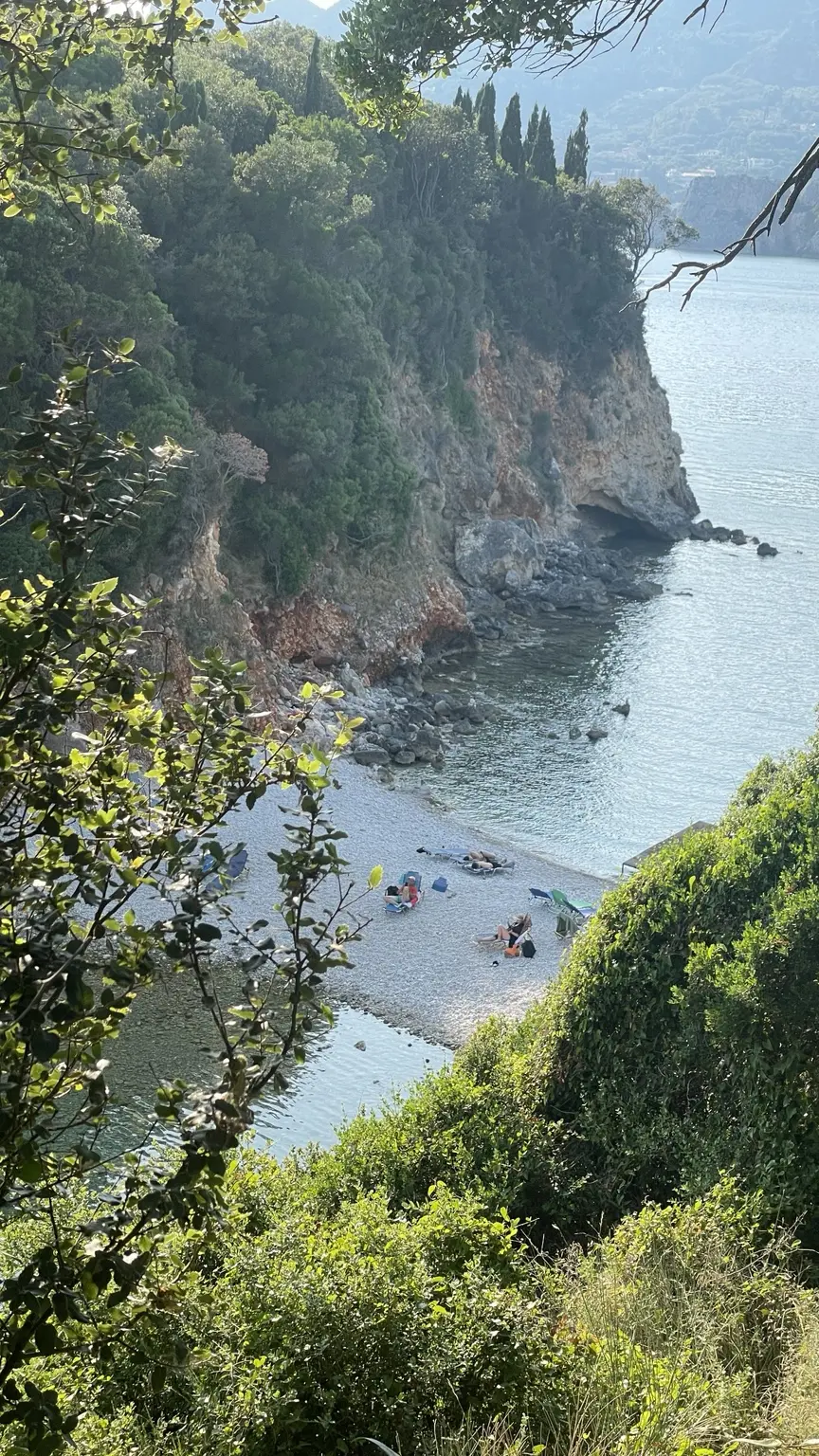 A small clear-water cove on Corfu