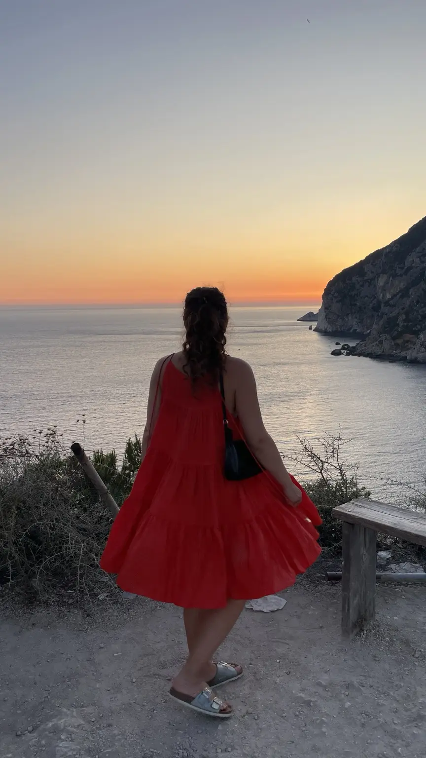 Sunset over Corfu’s west coast near Paleokastritsa