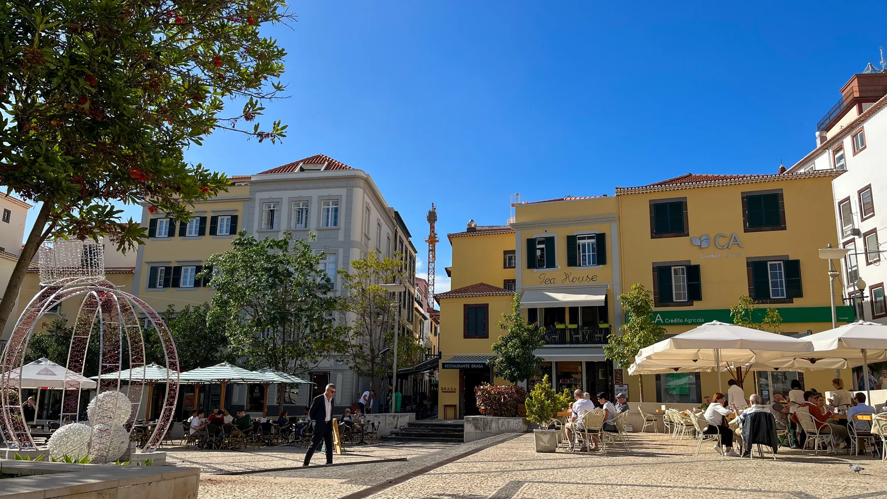 Street in Funchal’s old town on Madeira