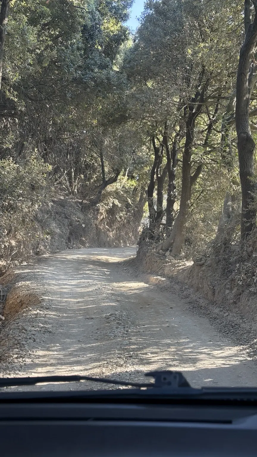 The rough access road leading towards Kastro on Skiathos