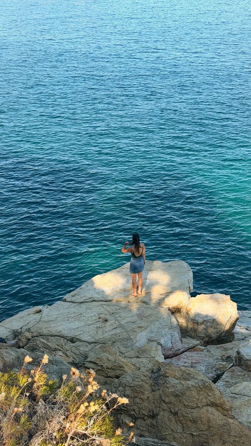 Rocky swimming spot at Plakes near Skiathos Town