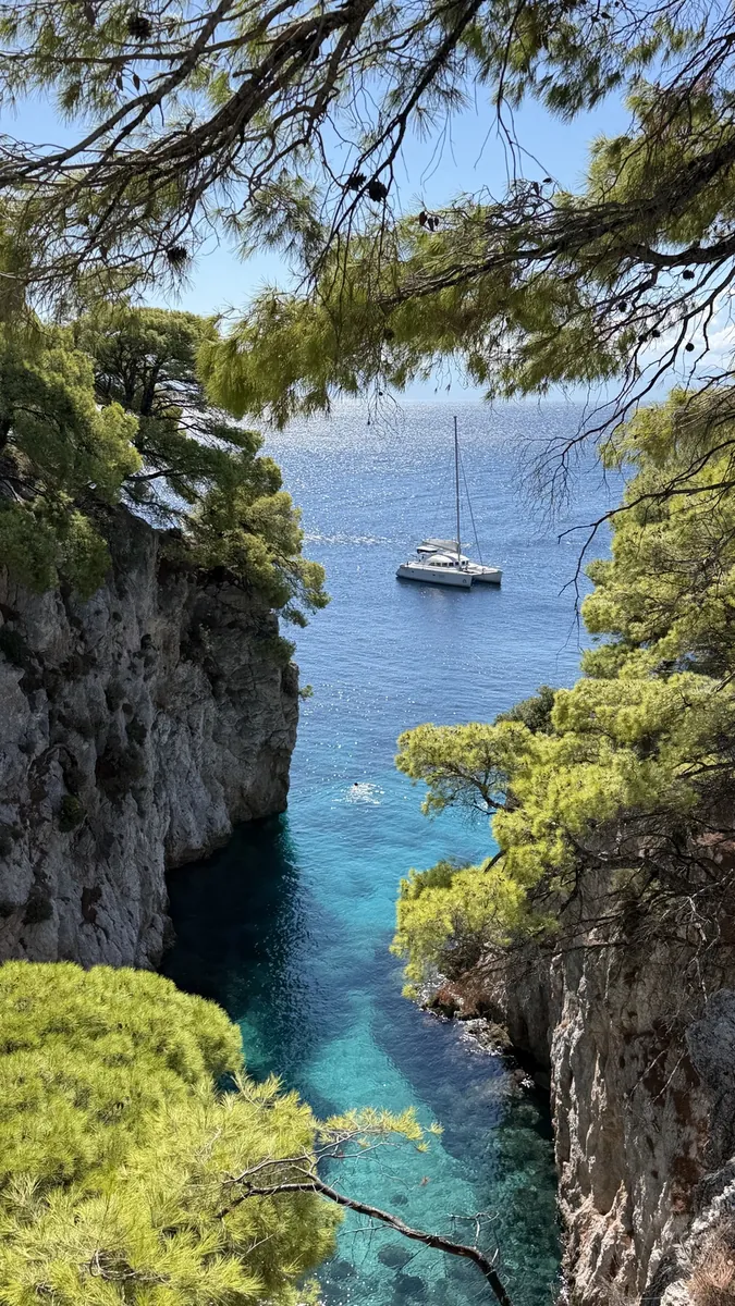 Turquoise cove at Amarandos on Skopelos